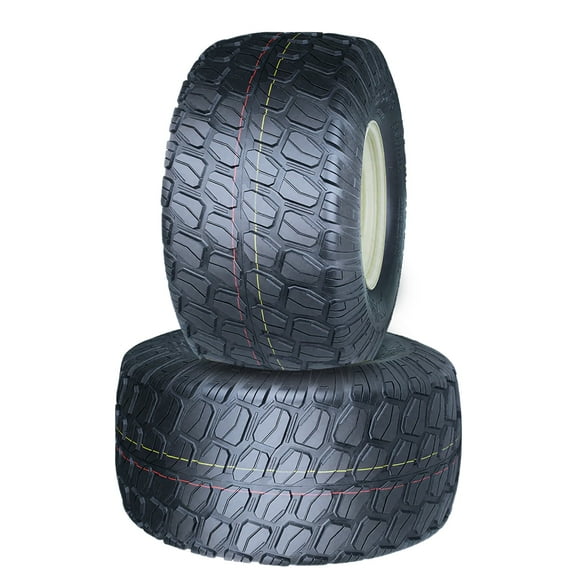 18x9.50-8 Lawn Mower Tire and Wheel Assembly,18x9.50-8 Riding Lawn Mower Tire with Rim, 4 Lug 8”x 7” Wheel, 2.52 Central Hole, 4Ply,935lbs, Set of 2