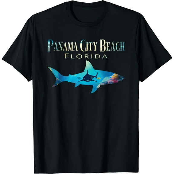 Panama City Beach Shirt Retro Panama City Beach Fl Shark T-Shirt