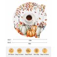 thumbnail image 6 of 13 Inch Round Placemats Set of 6, Orange Blue Fall Non Slip Heat Insulation PP Table Mats, Thanksgiving Pumpkins Maple Leaf Washable Place Mats for Kitchen Dining Party Table Decor, 6 of 7