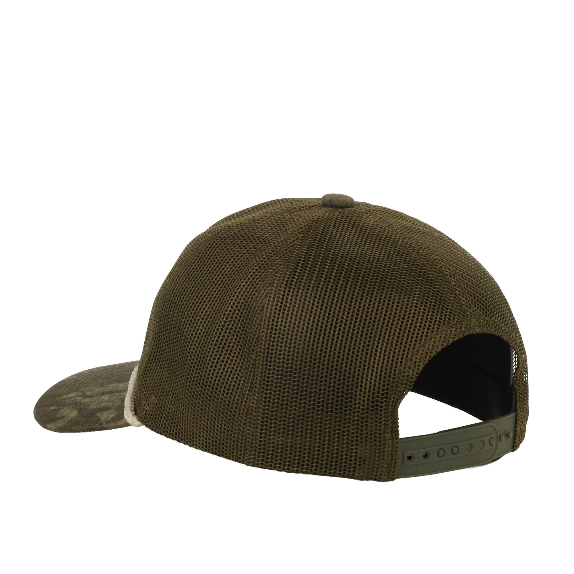 Mossy Oak® New Bottomland Camo Trucker Hat – Unstructured, Felt Patch, Snapback, One Size