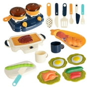 Plastic Play Food Deluxe Utensils for Kids Toddler Preschool Realistic Creative 22pcs