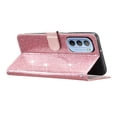 thumbnail image 3 of Compatible avec Motorola Moto G82/ G52 Étui Portefeuille Pailleté avec Poche pour Carte et Couverture Rabattable, 3 of 5