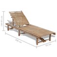 thumbnail image 4 of vidaXL Sun Lounger Bamboo, 4 of 4