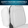 thumbnail image 4 of MotorBox Car Seat Covers – DiamondLux Edition Premium Faux Leather White Seat Protectors – Double Cross Stitched Cushioned Automotive Accessories for Trucks, SUVs, Cars – Front Seat Set, 4 of 6