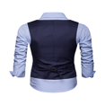 thumbnail image 2 of Men‘s V-Neck Sleeveless Slim Fit Jacket Casual Suit Vests Waistcoat White M, 2 of 4