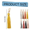 thumbnail image 3 of ZFSBZBS 6 Pcs PU Leather Tassels, 6 Inch Keychain Tassel Charm with Lobster Swivel for Jewelry Making, Handbag, DIY Crafts Gold, 3 of 7