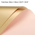 thumbnail image 2 of Unique Bargains Double Sided Color Flower Wrapping Paper Light Pink+Gold 22.8'x22.8' Waterproof 20 Pack, 2 of 5