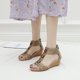 thumbnail image 4 of Sandalias de cuña para mujer, sandalias de verano con dedos abiertos, informales, con tacón, sandalias de playa, zapatos de verano con plataforma, 4 of 6