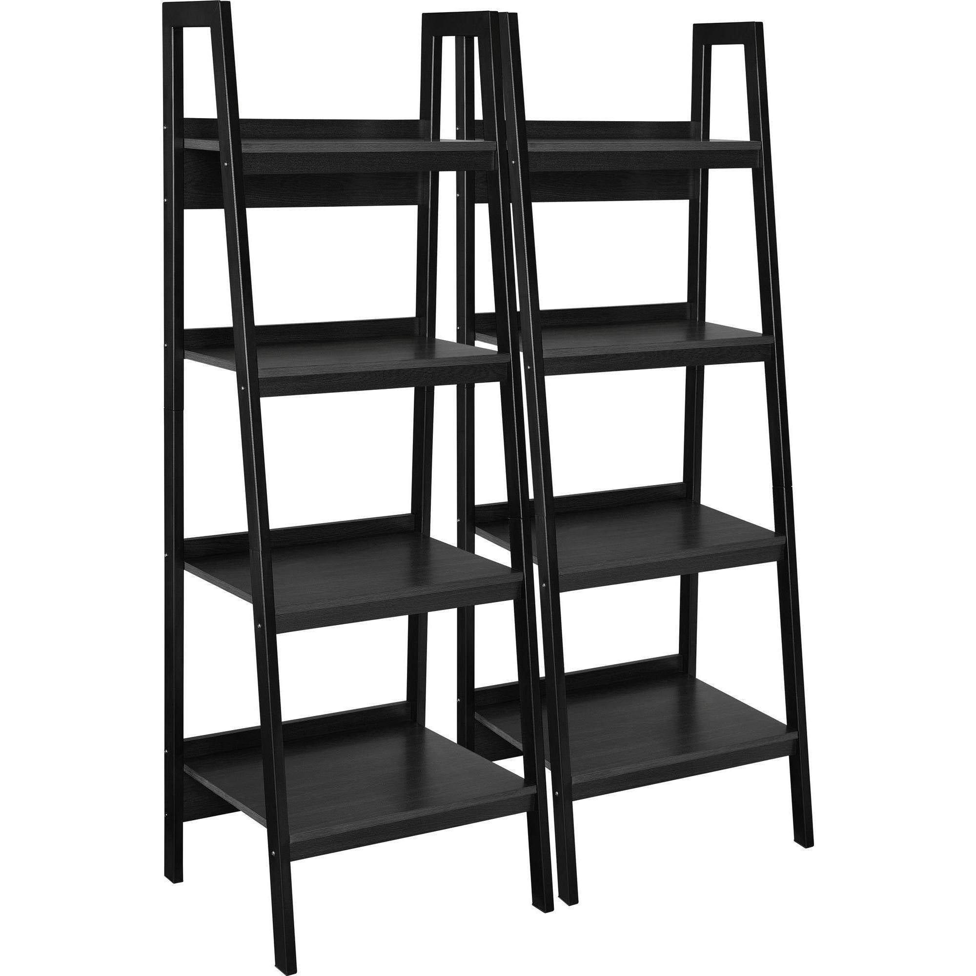 Altra Metal Ladder Bookcase, Set of 2, Black