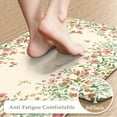 thumbnail image 3 of Anti Fatigue Kitchen Mats for Floor 2 Piece, Cushioned Floral Kitchen Rugs, Memory Foam Kitchen Floor Mats, Summer Standing Desk Mats for Laundry Office Sink Beige 17"x47"+17"x29", 3 of 3