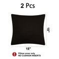 thumbnail image 4 of PiccoCasa 2Pcs Rectangle Viscose Velvet Solid Soft Throw Pillowcases, 18" x 18" Black, 4 of 7
