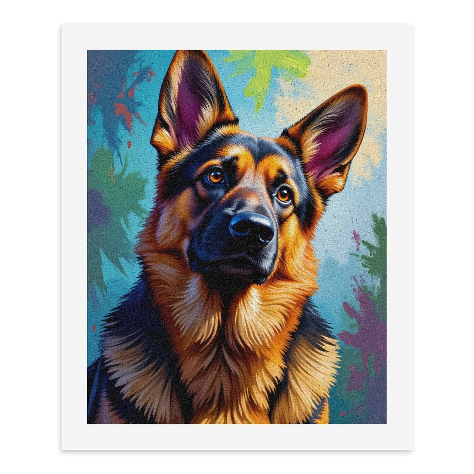 Paint by Numbers Kit for Adults, German Shepherd Vibrant Portrait Paint by Numbers, Easy Paint by Numbers Kit for Adults Beginner, DIY Adult Paint by Number Kits on Canvas, Home Decor