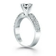 thumbnail image 3 of 14k White Gold Triple Row Pave Diamond Engagement Ring Size 7.5, 3 of 4