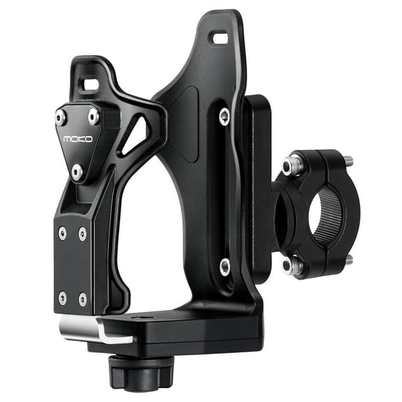 MoKo Universal Bike Water Bottle Cage Holder for Handlebar & Frame, Fits Bicycle, Motorcycle, Stroller, Scooter, Wheelchair & ATV