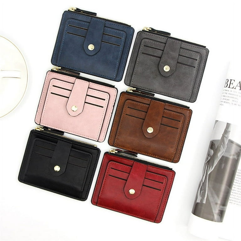 CoCopeaunts Small Fashion Credit ID Card Holder Slim Leather Wallet With Coin Pocket Man Money Bag Case For Men Mini Women Business Purse Walmart