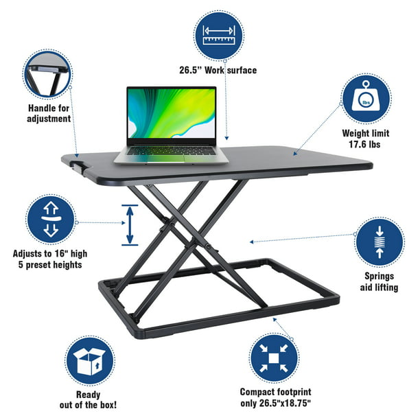 Conquer Compact Height Adjustable Standing Desk