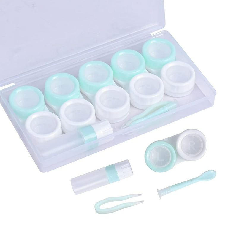 Heldig 5 Pack Contact Lens Case Container Holder Storage Box