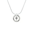 thumbnail image 2 of Delight Jewelry Silvertone Small Golf Ball on Tee Joy Ring Charm Necklace, 18", 2 of 4