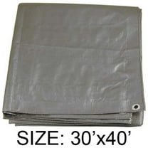 HAWK 30x40 Foot Multipurpose Silver Tarp, 165 GSM - TS3141