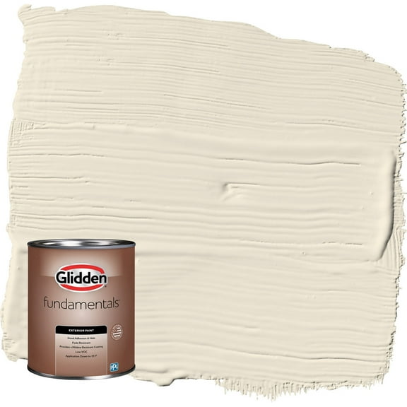 Glidden Fundamentals Brandied Pears / Beige Satin Exterior Paint, 1 Quart