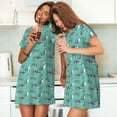 thumbnail image 4 of Gukieu Great White Shark Print Women's Nightgown, A-line Round Neck Short-sleeved Nightgown Pajamas Home Wear Suitable for Home and Outing, 4 of 6