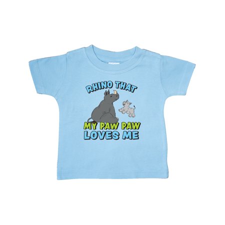 

Inktastic Rhino That Paw Paw Loves Me with Cute Rhinos Gift Baby Boy or Baby Girl T-Shirt