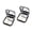 1, variant on ANXPTIME Set Of 2 Travel Friendly Matte Black Cosmetic Cases Empty Eyeshadow Palette