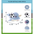 thumbnail image 3 of DolliBu Blue Narwhal Stuffed Animal with Soccer Ball Plush - Soft Huggable Narwhal, Adorable Playtime Narwhal Plush Toy, Cute Ocean Life Gift, Baby Soft Plush Doll Toy for Kids and Adults - 11.75 Inch, 3 of 6