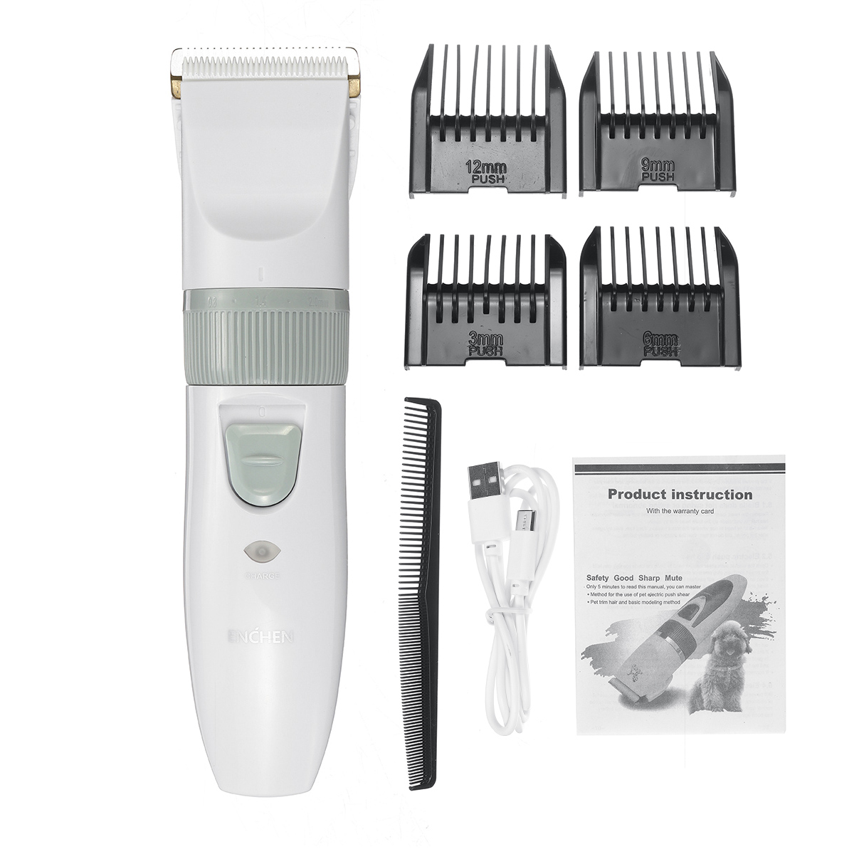 cordless dog clippers with detachable blades