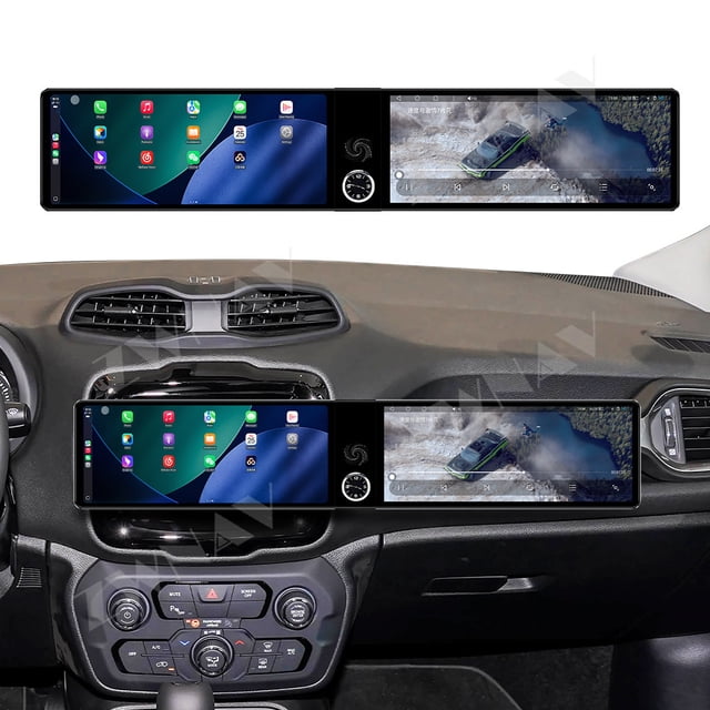 ZWNAV Dual 12.3 inch Screen Car Radio For Jeep Renegade 2015-2022 Android GPS Navigation Multimedia Video Player Stereo Receiver Head Unit