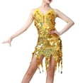 thumbnail image 2 of Cocktail Dress Dgankt Women's Sequins Tassel Dance Costume 20s Flapper Cocktail Party Dresses Rumba Latin Ballroom Sequin Camisole Skirt, 2 of 8