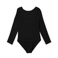 thumbnail image 3 of YONGHS Kids Girls Ballet Dance Dress Long Sleeve Gymnastic Leotard with Chiffon Wrap Skirt Ballerina Costume Black 7-8, 3 of 7