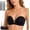 Black, variant on Women's Strapless Front Closure Push-Up Bra, Seamless Bra Front Closure, Non Slip Adjustable Shoulder Straps