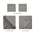thumbnail image 6 of Superior Egyptian Cotton 400 Thread Count Deep Pocket Sheet Set, Full Size, Grey, 6 of 10