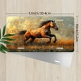 thumbnail image 2 of License Plate, Geometric Running Horse Decorative Front,Personalized Stainless Steel License Plate Cover For Men Women,12.2" X 6.2", 2 of 6