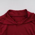 thumbnail image 6 of BLTIBY Women's Cocktail Dresses Bodycon Long Sleeve Mock Neck Ruched Dress Solid Color Elegant Club Night Midi Party Dress Wine L, 6 of 9