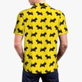 thumbnail image 2 of Polo Shirts for Men, Cute black Dog yellow Cuteness Casual Mens Polo Shirts Short Sleeve Button Down Classic Mens Golf Polo Shirts, 2 of 7