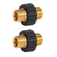 thumbnail image 1 of APPLAYERR 2 M22 14mm Male Pressure Washer Adapters Brass 5000 PSI Durable Hose Gun Connection High Compatibility Easy Installation, 1 of 7