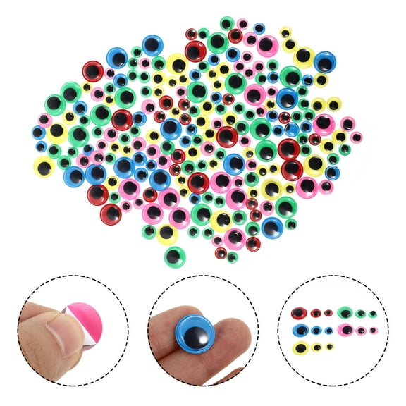 Mobutofu Googly Eye Stickers 200Pcs Eyeball Stickers for Crafts and Art Projects