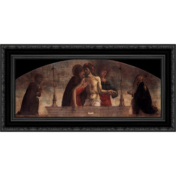 Piet? 24x14 Black Ornate Wood Framed Canvas Art by Bellini, Giovanni