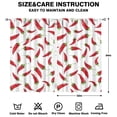 thumbnail image 2 of Boys Girls Kids Nursery Curtains Red Chili Peppers Print Pattern Window Drapes for Living Room Bedroom Playroom Decor Rod Pocket 52x84Inch 2 Panels, 2 of 2