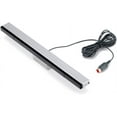 thumbnail image 2 of kimilar wired infrared ir ray motion sensor bar for nintendo wii and wii u console (silver/black), 2 of 4