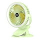 thumbnail image 2 of Ventilador de clip recargable USB con luz LED • 3 velocidades y giro de 720° • Ventilador portátil de escritorio para el hogar y la oficina • Blanco o verde, 2 of 5
