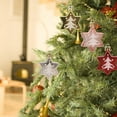 thumbnail image 4 of LYU 5Pcs Hanging Decorations Creative Shape Shatterproof Lanyard Design Round Edge Easy Hanging Enhance Atmosphere Colorful Christmas Stars Xmas Tree Ornaments for Home, 4 of 8