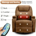 thumbnail image 4 of Korser Swivel Rocker Recliner Chair with Massage Faux Leather for Living Room,Lightbrown, 4 of 8