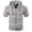 Gray, variant on Purcolt Men's Short Sleeve Hooded Shirts Lightweight Moisture Wicking Button Down Shirt Summer Casual Loose Fit Workout Tops for Beach Vacation Party
