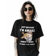 thumbnail image 2 of Cartoon Cat Work Womens Tshirt Graphic Tees Cotton Crew Neck T-Shirts, Casual Short Sleeve Shirts for Women Teen Girl Funny Quote, 2 of 3