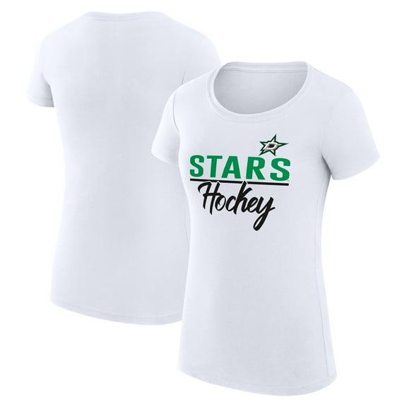 Women's G-III 4Her by Carl Banks White Dallas Stars Super-Slim Fit Lightweight Team Sport T-Shirt