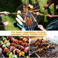 thumbnail image 5 of 10PCS Kabob Skewers Flat Metal BBQ Barbecue Skewer 14" Long Stainless Steel Shish Kebob Sticks Wide Reusable Grilling Skewers Set for Meat Shrimp Chicken Vegetable, 10 Pack, 5 of 8