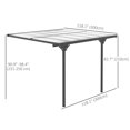 thumbnail image 2 of CoSoTower Pergola-Gazebo Extérieur à Toit Rigide 10 Pieds x 10 Pieds avec Hauteur Réglable, Pergola en Aluminium avec Toit en Polycarbonate, Protection UV, Gris, 2 of 7